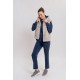 Hoodie sans manches en fausse fourrure coloris pearl