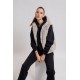 Hoodie sans manches en fausse fourrure coloris pearl