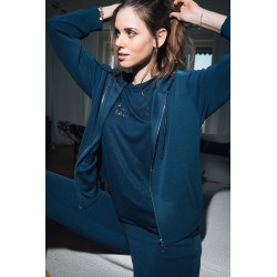 Gilet ultra doux en modal bleu