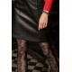 Collants fantaisie noir 35 deniers motif floral
