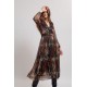 Robe multicolore en maille résille incrustée de lurex
