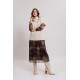 Robe multicolore en maille résille incrustée de lurex