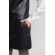 Robe trapèze en simili cuir noir