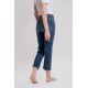 Jean bootcut cropped bleu foncé