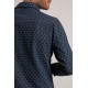 Surchemise motif pied de poule bleu