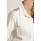 Surchemise en jean blanc cassé