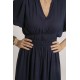 Robe courte cintrée coloris navy