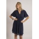 Robe courte cintrée coloris navy