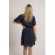 Robe courte cintrée coloris navy