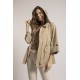 Parka beige volume cape