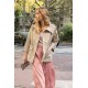 Parka beige volume cape