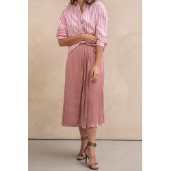 Pink satin wrap skirt