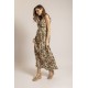 Robe longue imprimé  tropical multicolore