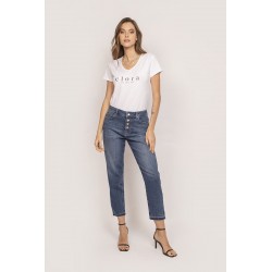 Dunkelblaue Slouchy-Jeans