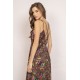 Robe longue infroissable imprimé jungle multicolore