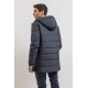 Parka mi-longue réversible coloris navy