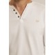 Sweat col tunisien écru