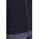 Gilet lurex boutonné navy