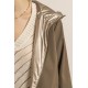Parka réversible kaki et bronze