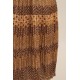 Robe longue plissée dorée