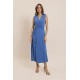 Robe longue bleue