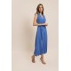 Robe longue bleue