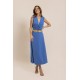 Robe longue bleue