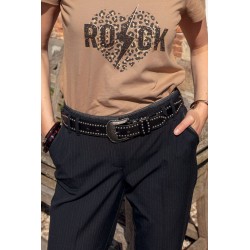 Black studded belt