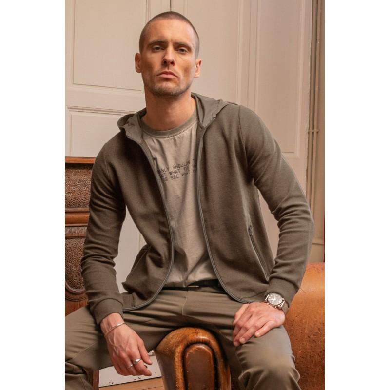Gilet molleton kaki clair