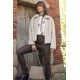 Pantalon slim enduit choco