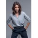 Pull col V gris
