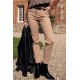 Pantalon slim beige