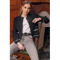 Couture-inspirierte Weste in Schwarz und Ecru