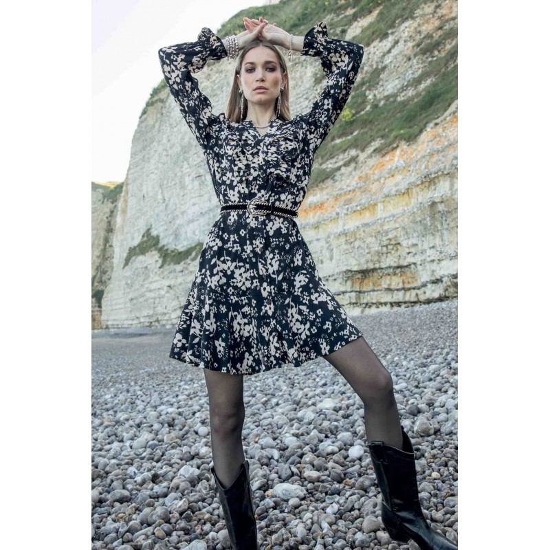 Robe courte imprimé floral