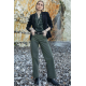 Pantalon large kaki