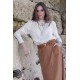 Blouse inspiration victorienne écrue