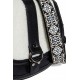 Sac bi-matières noir et écru