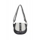 Sac bi-matières noir et écru