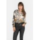 Blouse épaulettes à motif jungle