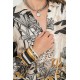 Blouse épaulettes à motif jungle