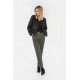 Veste inspiration couture imprimé léopard noir et gris
