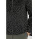 Veste inspiration couture imprimé léopard noir et gris