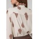 Chemise esprit jabot et imprimé choco