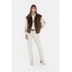 Chemise esprit jabot et imprimé choco