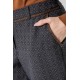 Pantalon cigarette motif jacquard
