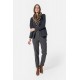Pantalon cigarette motif jacquard