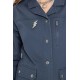 Veste avec broderies bleu