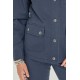 Veste avec broderies bleu