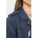 Veste avec broderies bleu