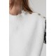 Pull sans manche écru